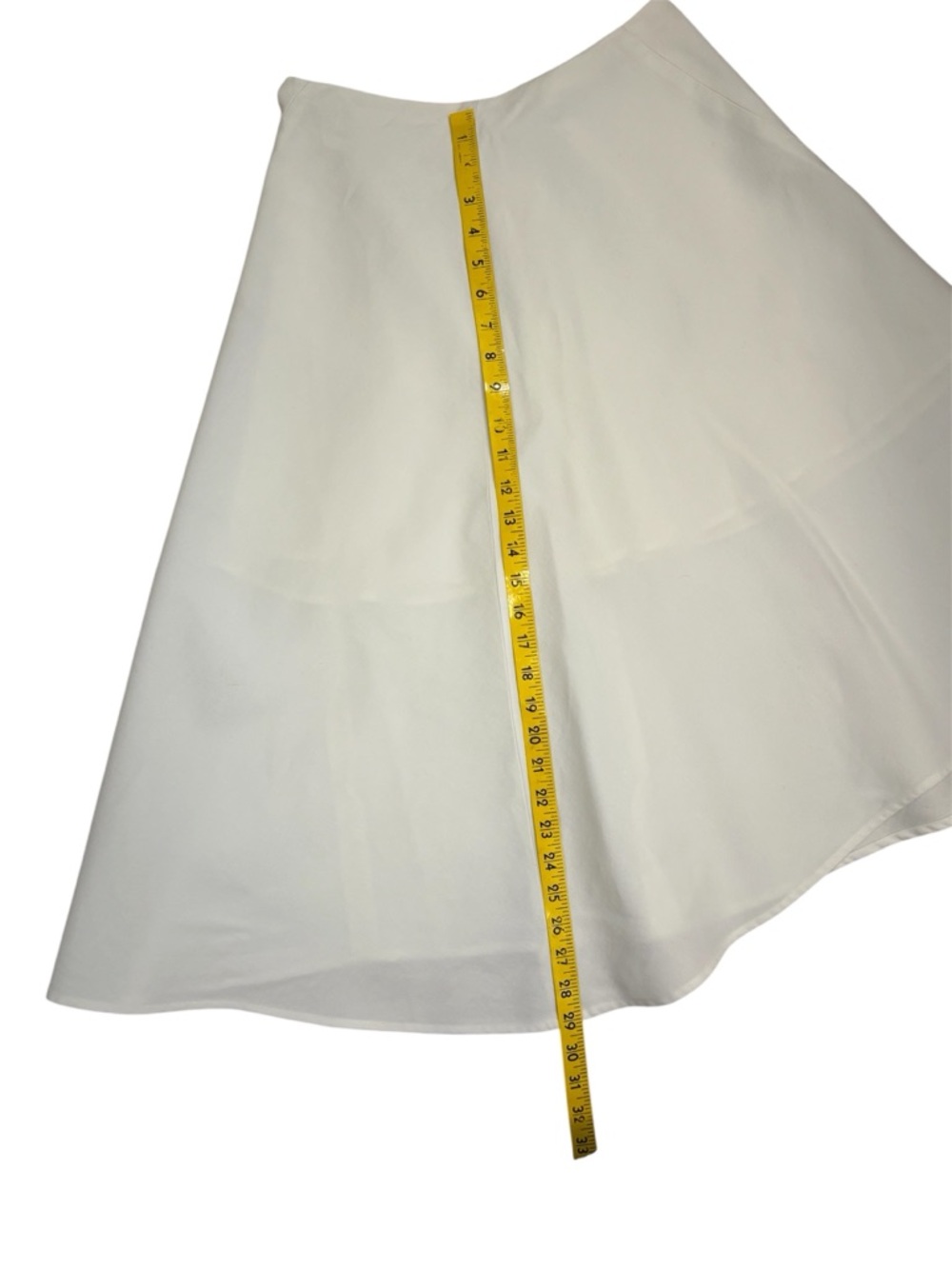 Vince Off  White Linen Blend Asymmetrical A-Line Skirt size 4 - Picture 6 of 9